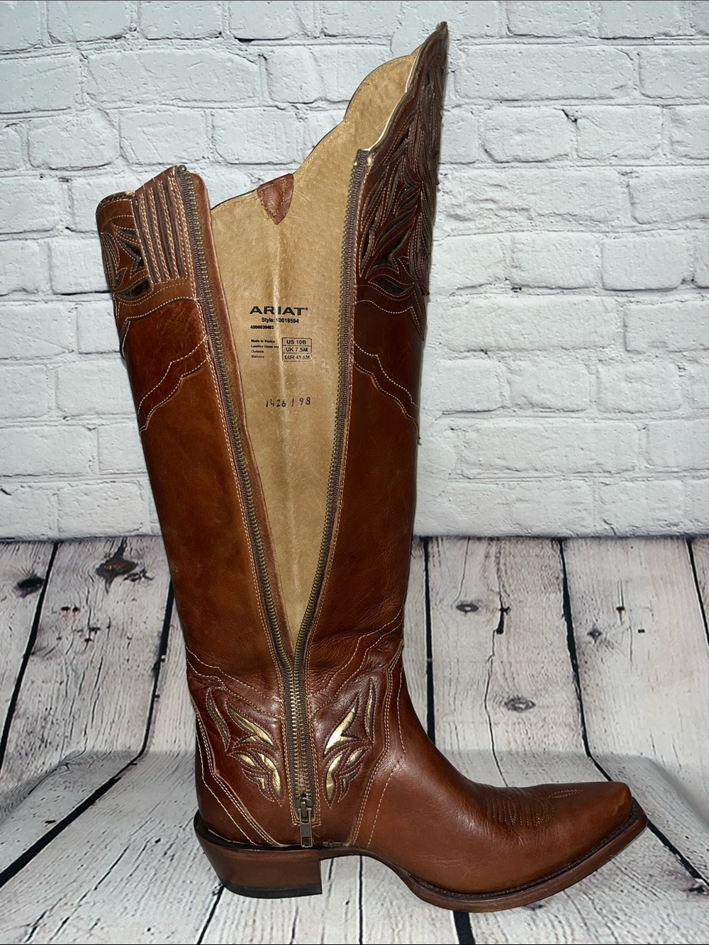 Ariat Chaparral Tall Leather Western Cowboy Boots - Picture 6 of 17
